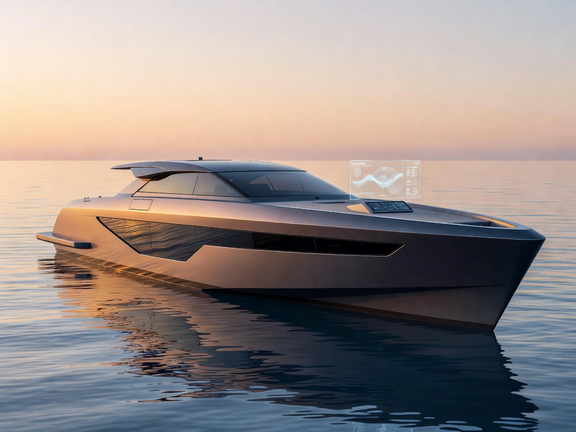 Luxury Superyacht Illuminated at Night with Smart Automation Protocol