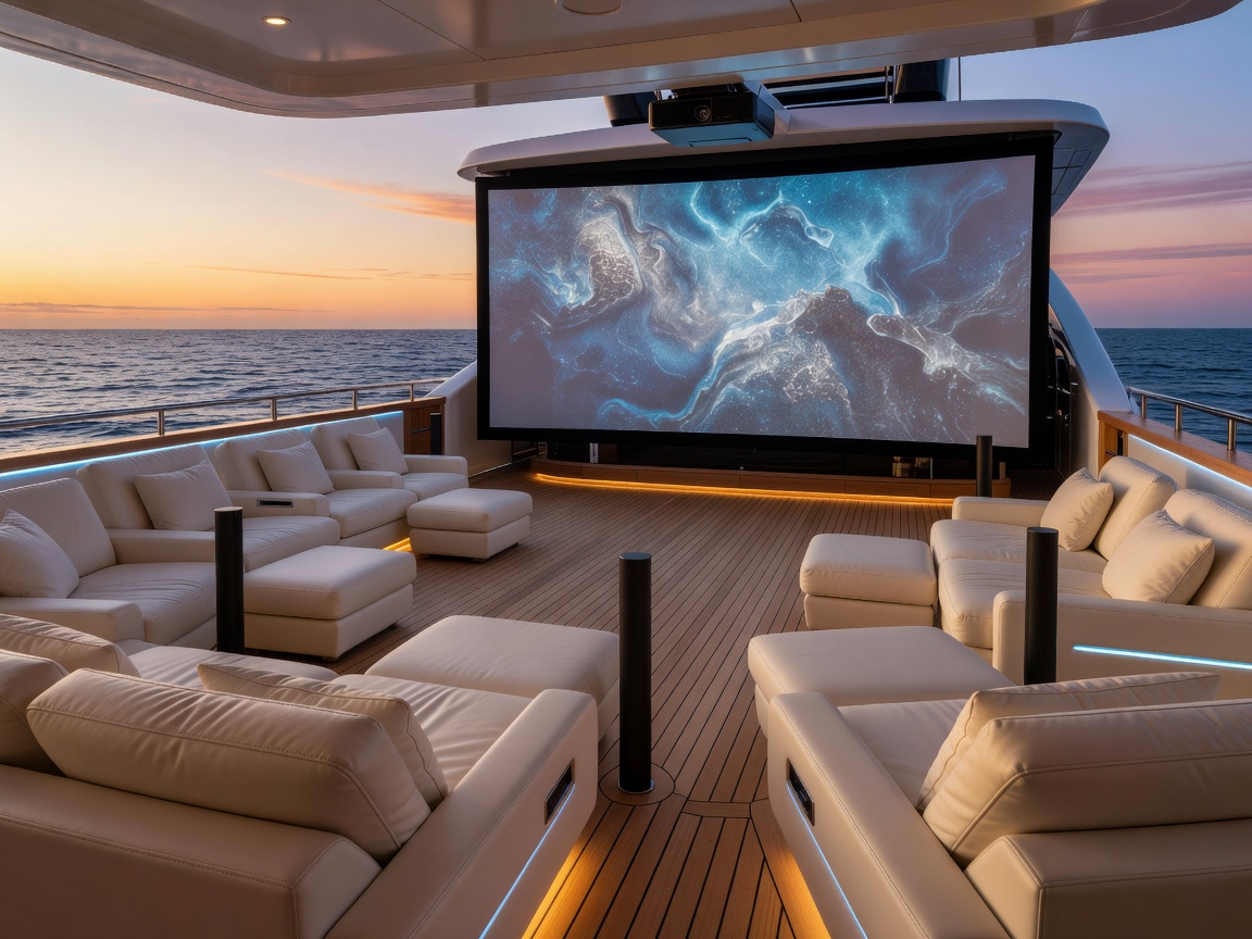 Yacht Deck Cinema and Spatial Audio Transducers
